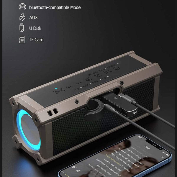 Planet Gates 100W bluetooth Speaker Portable Speaker Bass Quad Driver Dual Diaphragm Deep Bass RGB Light TWS Outdoor Caixa De Som bluetooth