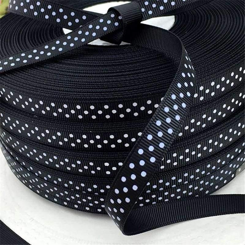 Planet Gates 100y 3/8" 10mm Dot Printed Grosgrain Ribbon Garment Sewing Accessories Headwear Material DIY Decorative arts and crafts