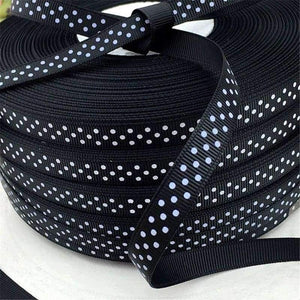 Planet Gates 100y 3/8" 10mm Dot Printed Grosgrain Ribbon Garment Sewing Accessories Headwear Material DIY Decorative arts and crafts