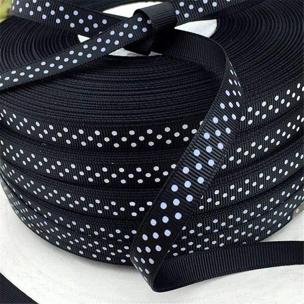 Planet Gates 100y 3/8" 10mm Dot Printed Grosgrain Ribbon Garment Sewing Accessories Headwear Material DIY Decorative arts and crafts