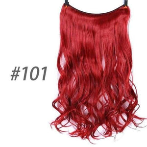Planet Gates 101 1 / 22inches 22" 56 cm Long Wave Invisible Hair Extension Without Clip Fish Line Synthetic Wig as Natural Hair DIFE