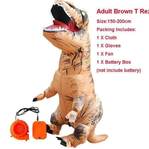 Planet Gates 1010 / One Size / Dinosaur Halloween costume for women inflatable dinosaur costumes for adults  men T-rex fancy dress kids adult Fan operated