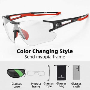 Planet Gates 10125 / SPAIN / Polarized Photochromic Cycling Glasses Polarized Built-in Myopia Frame Sports Sunglasses Men Women Glasses Cycling Eyewear Goggle