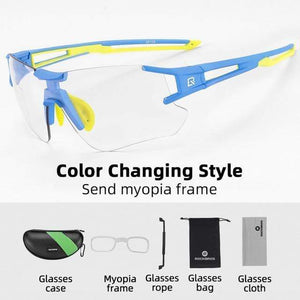 Planet Gates 10127 / SPAIN / Polarized Photochromic Cycling Glasses Polarized Built-in Myopia Frame Sports Sunglasses Men Women Glasses Cycling Eyewear Goggle