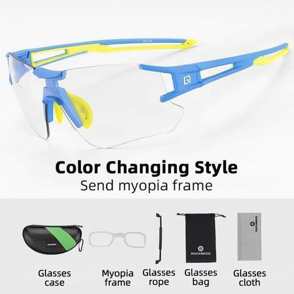 Planet Gates 10127 / SPAIN / Polarized Photochromic Cycling Glasses Polarized Built-in Myopia Frame Sports Sunglasses Men Women Glasses Cycling Eyewear Goggle