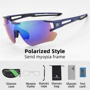 Planet Gates 10129 / SPAIN / Polarized Photochromic Cycling Glasses Polarized Built-in Myopia Frame Sports Sunglasses Men Women Glasses Cycling Eyewear Goggle