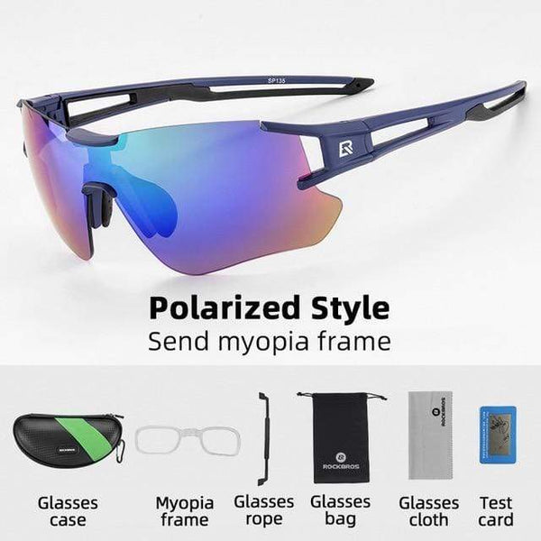 Planet Gates 10129 / SPAIN / Polarized Photochromic Cycling Glasses Polarized Built-in Myopia Frame Sports Sunglasses Men Women Glasses Cycling Eyewear Goggle
