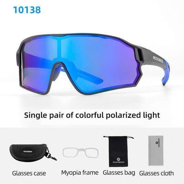 Planet Gates 10138 / Russian Federation / 5 Lens Polarized Sports Men Sunglasses Road Cycling Glasses Mountain Bike Bicycle Riding Protection Goggles Eyewear 5 Lens