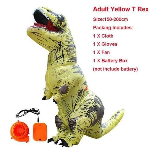 Planet Gates 1014 / One Size / Dinosaur Halloween costume for women inflatable dinosaur costumes for adults  men T-rex fancy dress kids adult Fan operated