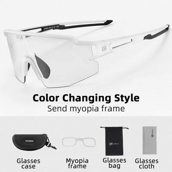 Planet Gates 10172 / Poland / Polarized Photochromic Cycling Glasses Polarized Built-in Myopia Frame Sports Sunglasses Men Women Glasses Cycling Eyewear Goggle