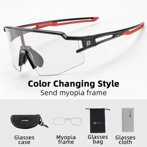 Planet Gates 10173 / SPAIN / Polarized Photochromic Cycling Glasses Polarized Built-in Myopia Frame Sports Sunglasses Men Women Glasses Cycling Eyewear Goggle