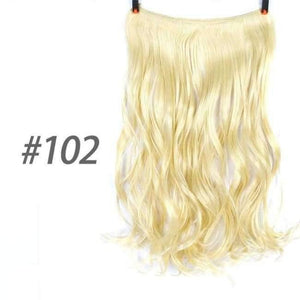 Planet Gates 102 / 22inches 22" 56 cm Long Wave Invisible Hair Extension Without Clip Fish Line Synthetic Wig as Natural Hair DIFE