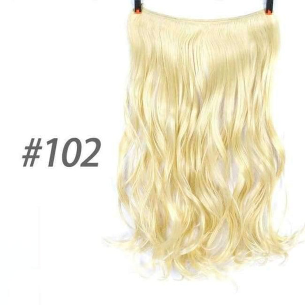 Planet Gates 102 / 22inches 22" 56 cm Long Wave Invisible Hair Extension Without Clip Fish Line Synthetic Wig as Natural Hair DIFE