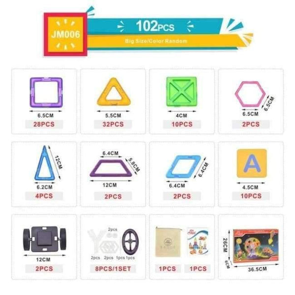 Planet Gates 102 pcs / China Magnetic Designer Block 89/102/149 pcs Building Models Toy Enlighten Plastic Model Kits Educational Toys for Toddlers