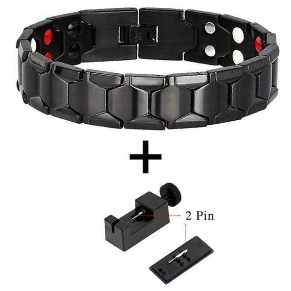 Planet Gates 10239 And Tool Jewelry Germanium Health Magnetic Therapy Jewelry Male 4 in 1 Bio Health Stainless Steel Bracelet 10238