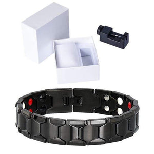 Planet Gates 10239 Set C1 Jewelry Germanium Health Magnetic Therapy Jewelry Male 4 in 1 Bio Health Stainless Steel Bracelet 10238