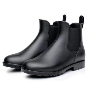 Planet Gates 102M black / 38 Men rubber rain boots fashion black chelsea boots casual lovers botas slip-on waterproof ankle boots moccasins 35-43 102m