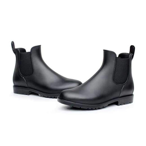 Planet Gates 102M black / 38 Men rubber rain boots fashion black chelsea boots casual lovers botas slip-on waterproof ankle boots moccasins 35-43 102m
