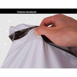 Planet Gates 102x167mm 100pcs Mail Packaging Poly Mailer Package Shipping Plastic Mailing Bag By Envelope Courier White Wholesale Bulk Self-Adhesive Supplies
