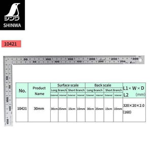 Planet Gates 10421 / Ruler Multi-function Woodworking Decoration 90 degree High Precision Curved Measuring Tool Right Angle Ruler Turning Ruler