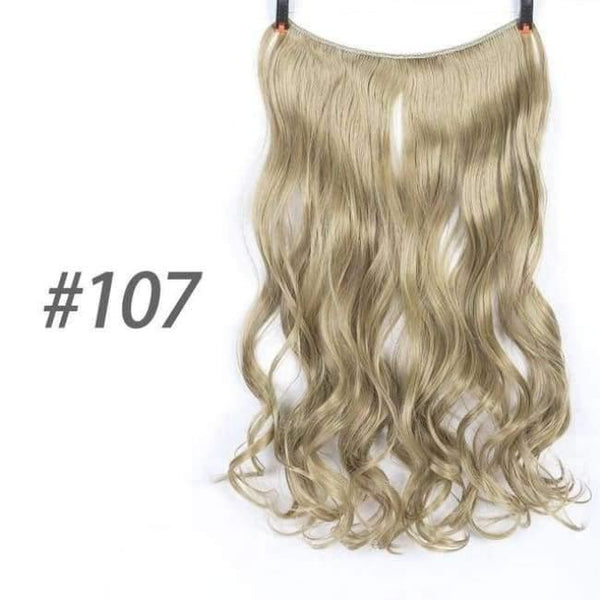Planet Gates 107 1 / 22inches 22" 56 cm Long Wave Invisible Hair Extension Without Clip Fish Line Synthetic Wig as Natural Hair DIFE