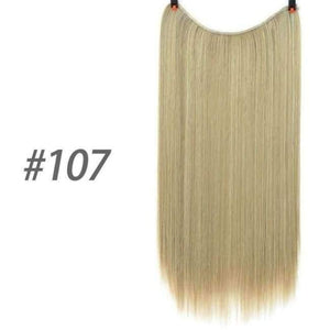 Planet Gates 107 / 22inches 22" 56 cm Long Wave Invisible Hair Extension Without Clip Fish Line Synthetic Wig as Natural Hair DIFE