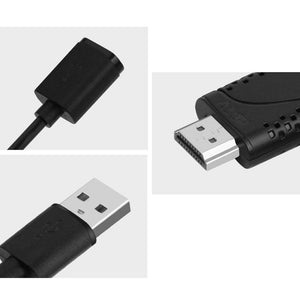Planet Gates 1080P HDMI to USB Female/Male Converter Adapter Cable Cooling Holes For TV HDTV Connection Mirror Cast to iOS Android Phone