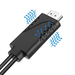 Planet Gates 1080P HDMI to USB Female/Male Converter Adapter Cable Cooling Holes For TV HDTV Connection Mirror Cast to iOS Android Phone