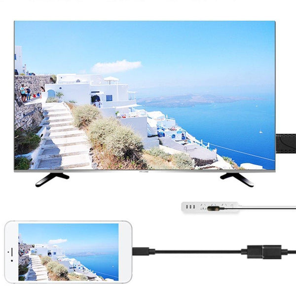 Planet Gates 1080P HDMI to USB Female/Male Converter Adapter Cable Cooling Holes For TV HDTV Connection Mirror Cast to iOS Android Phone