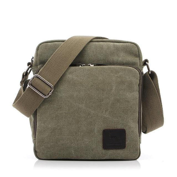 Planet Gates 1092-1 army green / W23H20D11CM Casual Messenger Bags Men Canvas Leisure Men Shoulder Bags Vintage Small Crossbody Satchel Bag For Men 1092-1