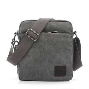 Planet Gates 1092-1 gray / W23H20D11CM Casual Messenger Bags Men Canvas Leisure Men Shoulder Bags Vintage Small Crossbody Satchel Bag For Men 1092-1