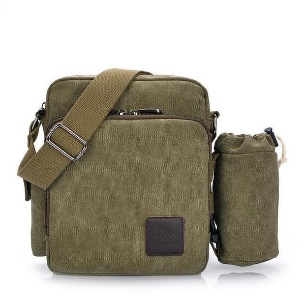 Planet Gates 1092-3 army green / W23H20D11CM Casual Messenger Bags Men Canvas Leisure Men Shoulder Bags Vintage Small Crossbody Satchel Bag For Men 1092-1