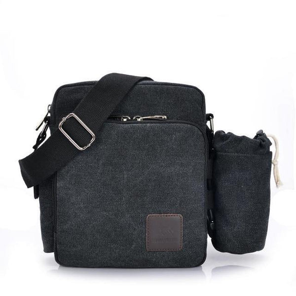 Planet Gates 1092-3 black / W23H20D11CM Casual Messenger Bags Men Canvas Leisure Men Shoulder Bags Vintage Small Crossbody Satchel Bag For Men 1092-1
