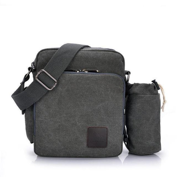 Planet Gates 1092-3 gray / W23H20D11CM Casual Messenger Bags Men Canvas Leisure Men Shoulder Bags Vintage Small Crossbody Satchel Bag For Men 1092-1