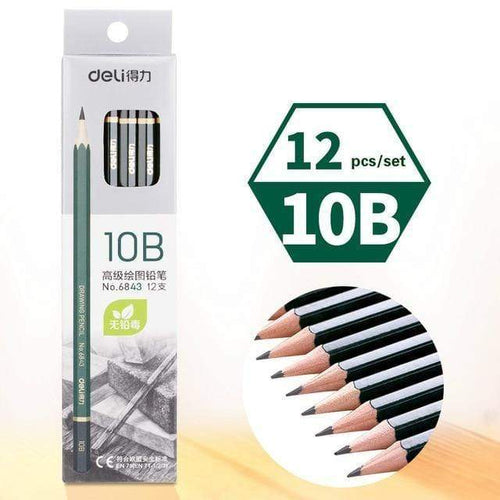 Planet Gates 10B Pencils Wooden Lead Pencils Art Examination Special Professional Drawing Pencils Pens