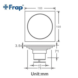 Planet Gates 10cm Floor Drain Antique Brass Shower Floor Drain Bathroom Deodorant Square Waste Drain Strainer Cover GrateY38079