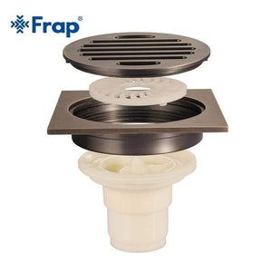 Planet Gates 10cm Floor Drain Antique Brass Shower Floor Drain Bathroom Deodorant Square Waste Drain Strainer Cover GrateY38079