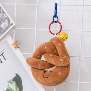 Planet Gates 10cm Pretzel Cute Pretzel Crossant Toast Bread Food Plush Toy Stuffed Cartoon Boba Tea Baguette Poach Egg Decor Doll For Girl Kids Birthday