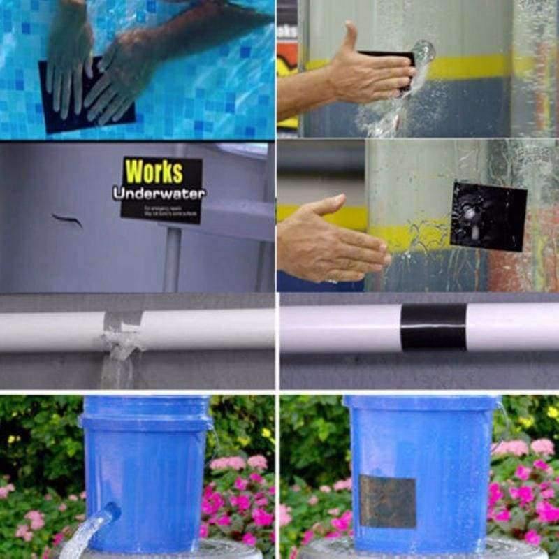 Planet Gates 10cm / White Strong Waterproof Stop Leaks Seal Repair Tape Performance Self Fiber Fix Tape Fiberfix Adhesive Tape