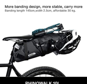 Planet Gates 10L Full Waterproof Bicycle Saddle Bag Road Mountain Bike Cycling Rear Rack Bag Luggage Pannier Bike Accessories New