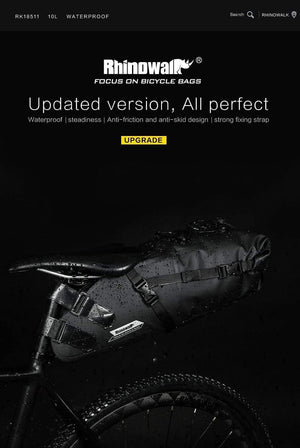 Planet Gates 10L Full Waterproof Bicycle Saddle Bag Road Mountain Bike Cycling Rear Rack Bag Luggage Pannier Bike Accessories New