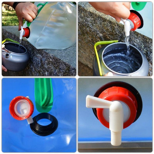 Planet Gates 10L PVC Outdoor Folding Collapsible Drinking Water Bag Storage Car Water Carrier Container for Outdoor Camping Hiking Picnic Bag