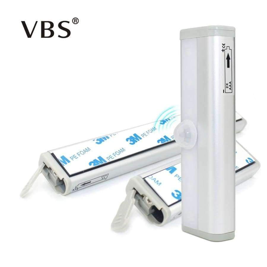 Planet Gates 10Leds White LED Night Light Motion Sensor Bar light DC3V/6V Induction Distance OF 3~5 Meters LED Lamp For Closet Cabinet Emergency Lighting