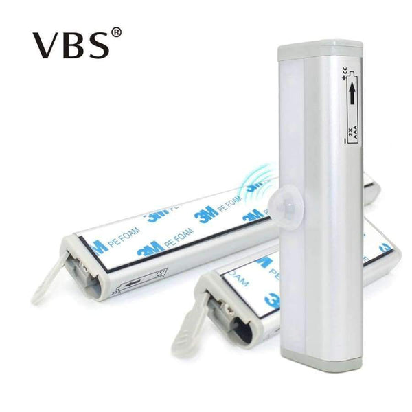 Planet Gates 10Leds White LED Night Light Motion Sensor Bar light DC3V/6V Induction Distance OF 3~5 Meters LED Lamp For Closet Cabinet Emergency Lighting