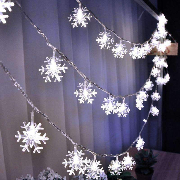 Planet Gates 10M 100Leds 220V Christmas Tree Snow Flakes Led String Fairy Light Xmas Party Home Wedding Garden Garland Christmas Decorations