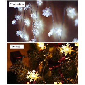 Planet Gates 10M 100Leds 220V Christmas Tree Snow Flakes Led String Fairy Light Xmas Party Home Wedding Garden Garland Christmas Decorations