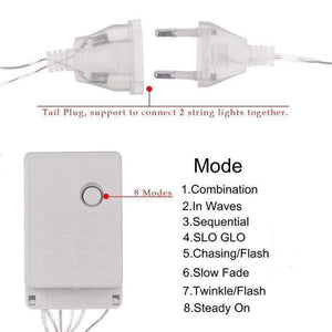 Planet Gates 10M 100Leds 220V Christmas Tree Snow Flakes Led String Fairy Light Xmas Party Home Wedding Garden Garland Christmas Decorations