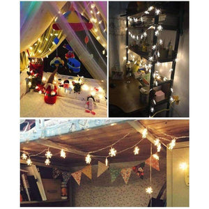 Planet Gates 10M 100Leds 220V Christmas Tree Snow Flakes Led String Fairy Light Xmas Party Home Wedding Garden Garland Christmas Decorations