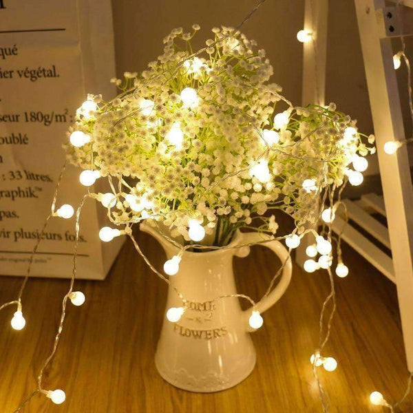 Planet Gates 10M 100LEDS EU Plug Christmas Tree Garland String Led Xmas Decoration Outdoor Ball Curtain Fairy Holiday Lights