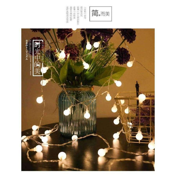 Planet Gates 10M 100LEDS EU Plug Christmas Tree Garland String Led Xmas Decoration Outdoor Ball Curtain Fairy Holiday Lights